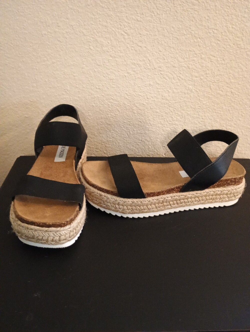 Steve Madden Black Jaklin Espadrille, 7 -- NWOT